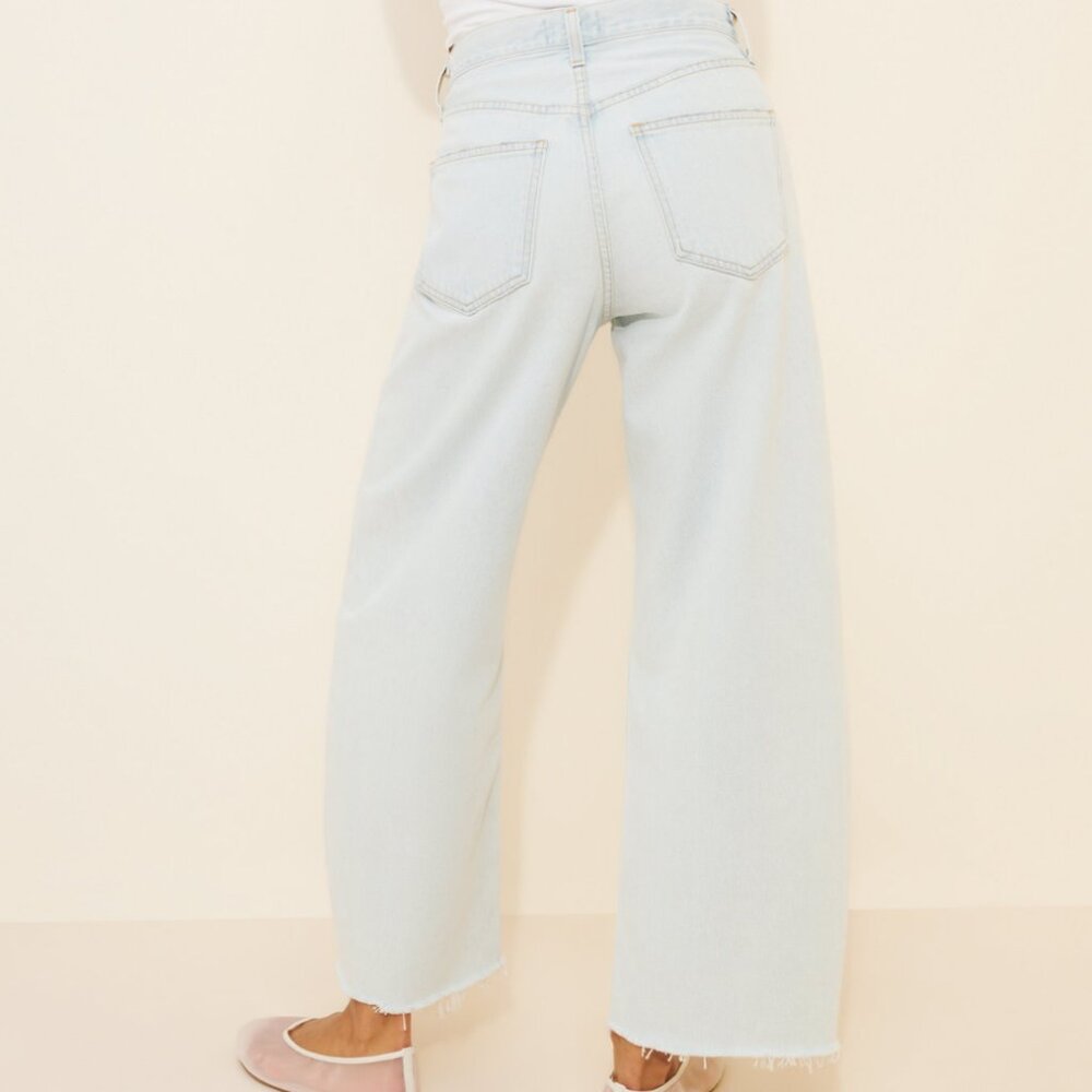 AGOLDE Low Curve Fray Jeans – Light Vintage, Size 27